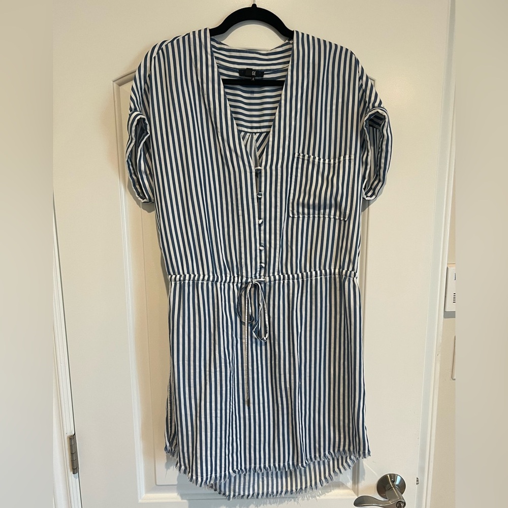 Paige Blue and White Stripe Dress
